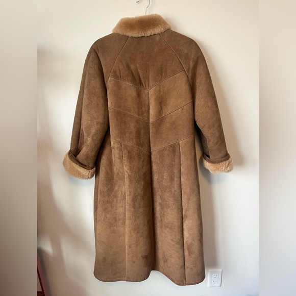 Cozy vintage Suede long coat - Picture 3 of 3
